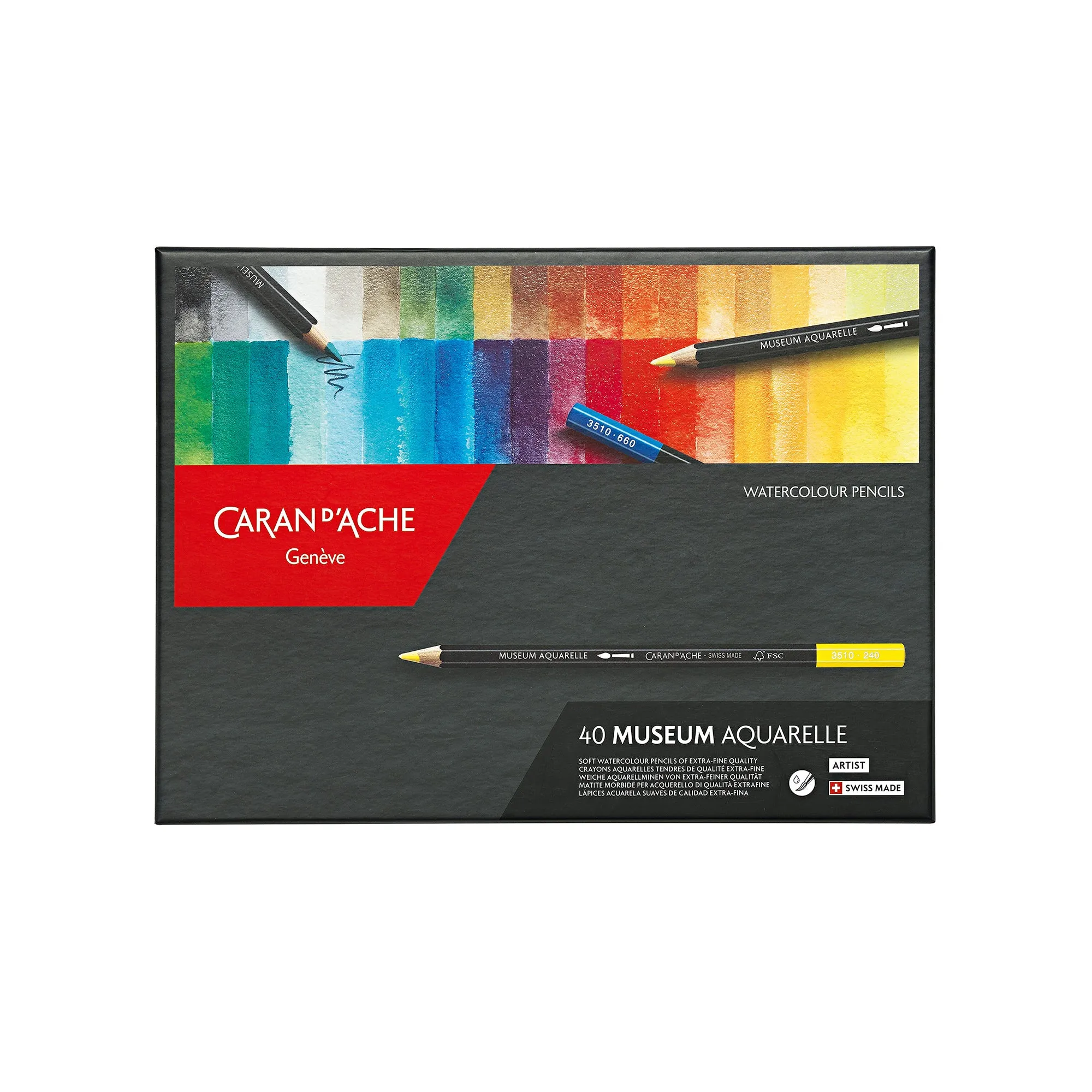 40-Pack MUSEUM Watercolour Pencils