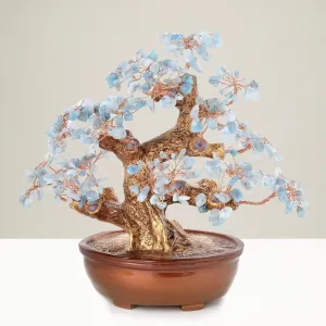 Aquamarine Tree of Life with 360 Natural Gemstones