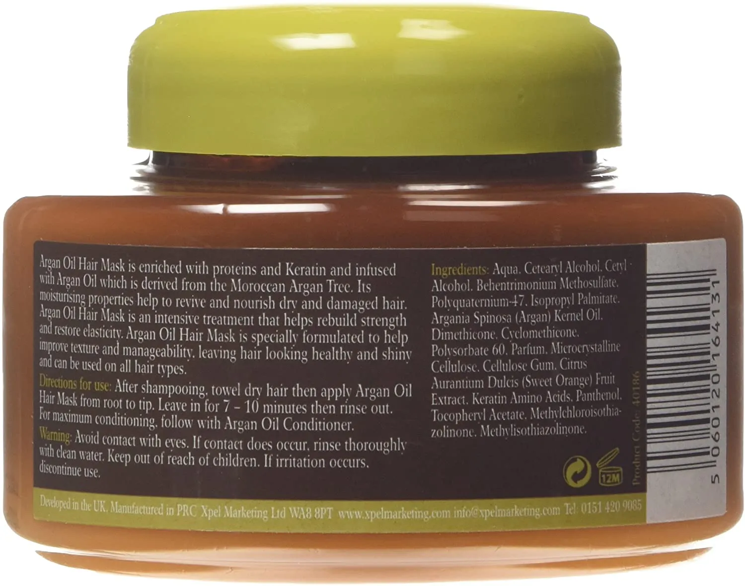 Argan Oil Hydrating Hair Mask