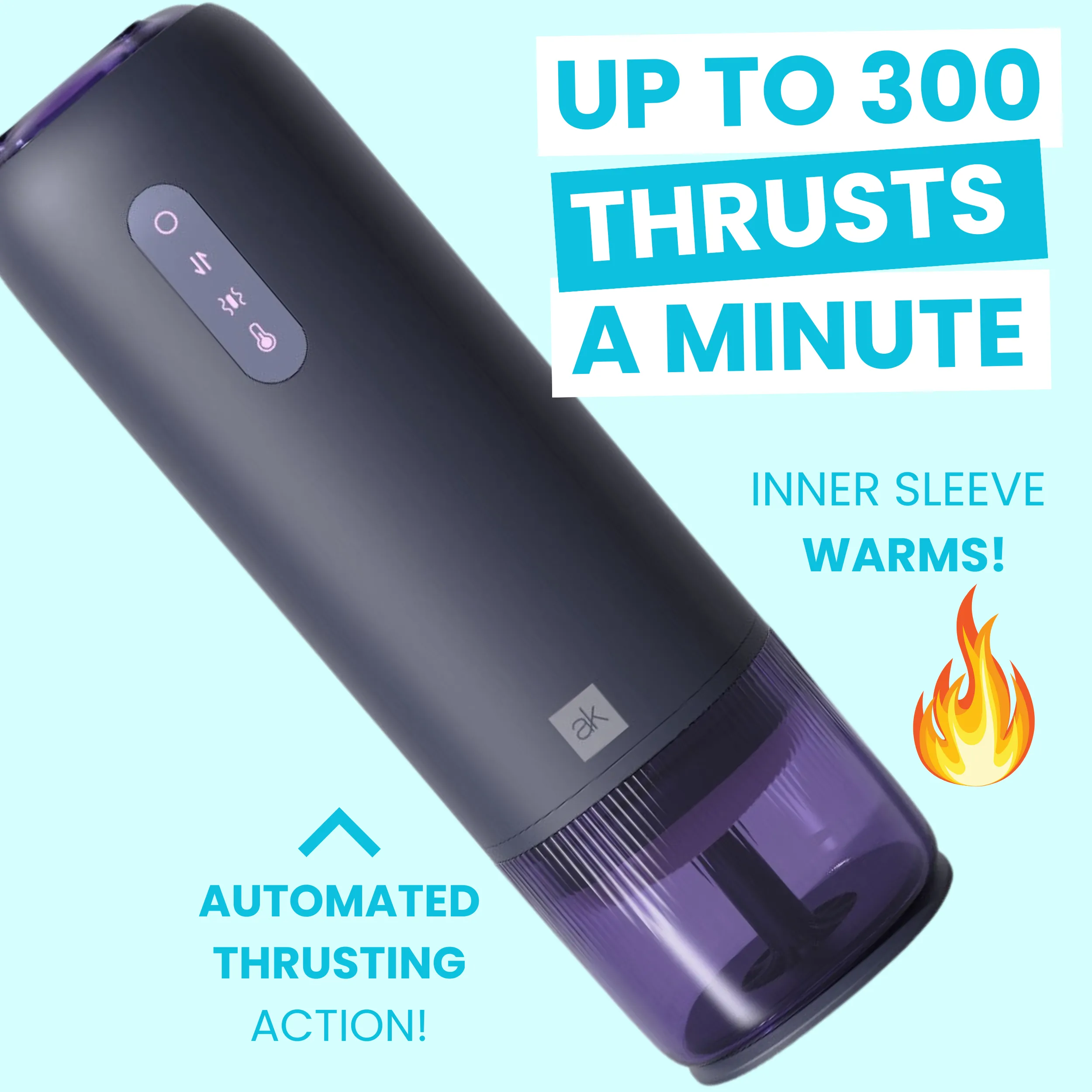 Automated Thrusting and Vibrating Warming Masturbator - Up To 300 Thrusts Per Minute!