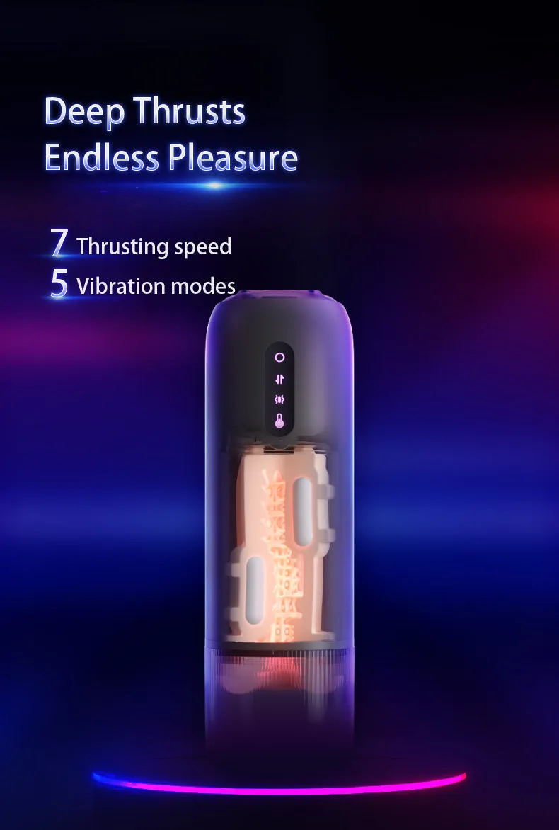 Automated Thrusting and Vibrating Warming Masturbator - Up To 300 Thrusts Per Minute!