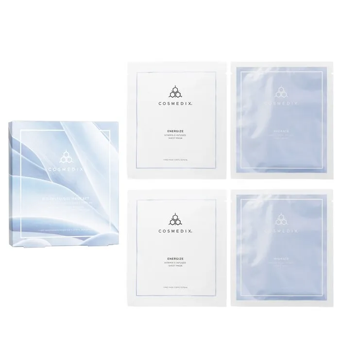 Bio Cellulose Radiant &amp; Rejuvenating Sheet Mask Set - 4pcs/1 Box