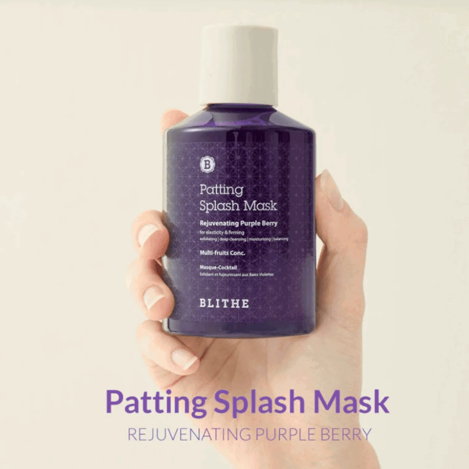 BLITHE Patting Splash Mask Rejuvenating Purple Berry 150ml