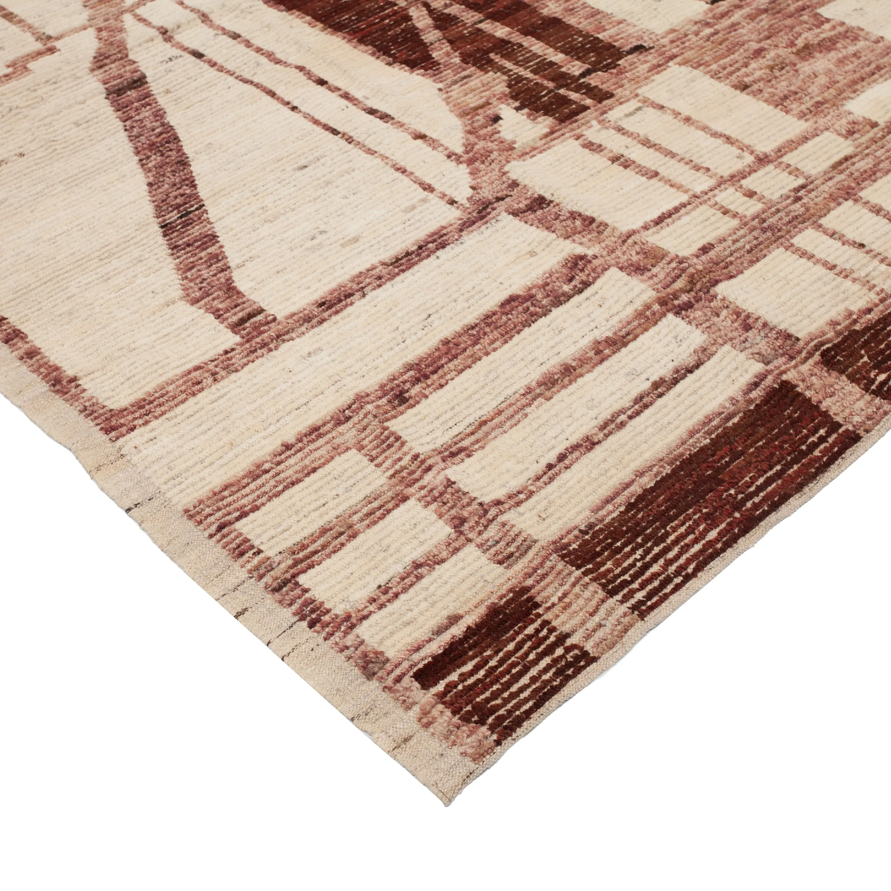 Brown Zameen Transitional Wool Rug - 10'9" x 13'8"