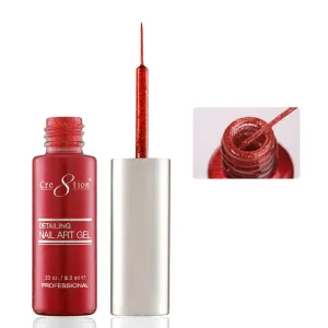 Cre8tion Striping Brush Gel - #28 Red Glitter