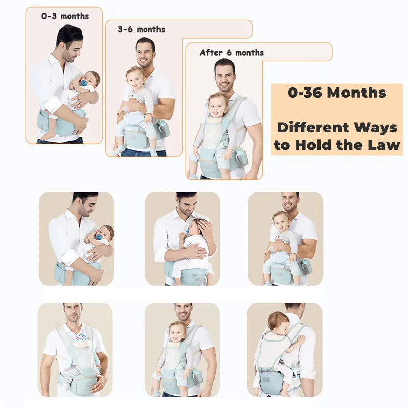 Ergonomic Front Facing Kangaroo Wrap Baby Carrier For Travel Infant