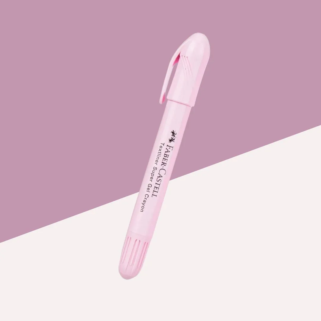 Faber-Castell Textliner Super Gel Crayon - Pastel Pink ( Pack of 1 )