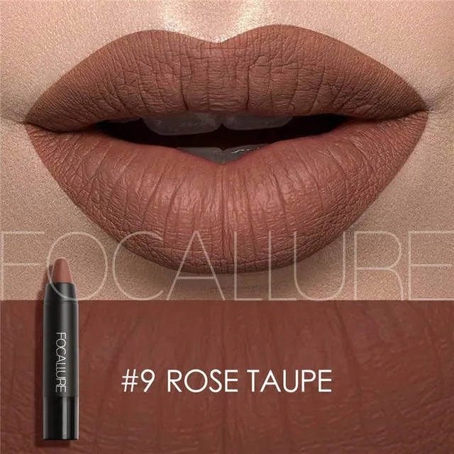 FOCALLURE Cosmetics Matte Lipstick High Gloss Lip Make Up Lips Crayons 24 hours Long Lasting Nude Women Waterproof Lipsticks