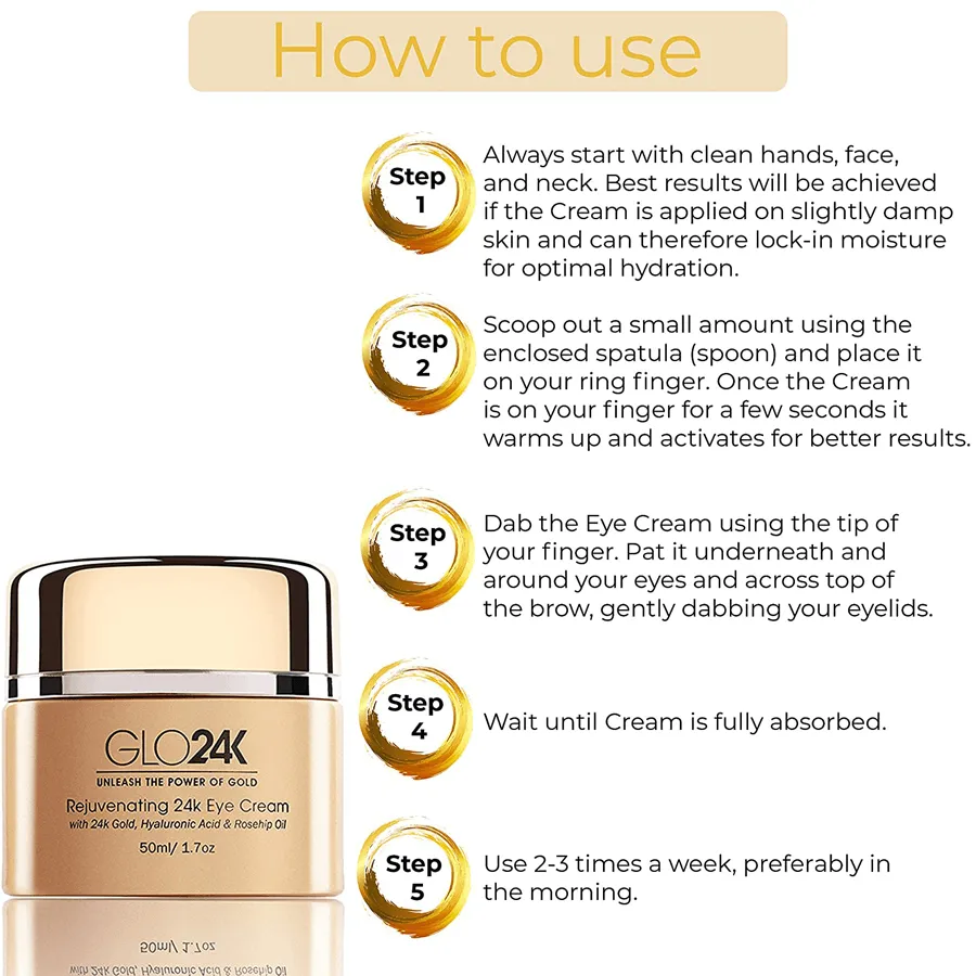 GLO24K Rejuvenating 24k Eye Cream 50ml