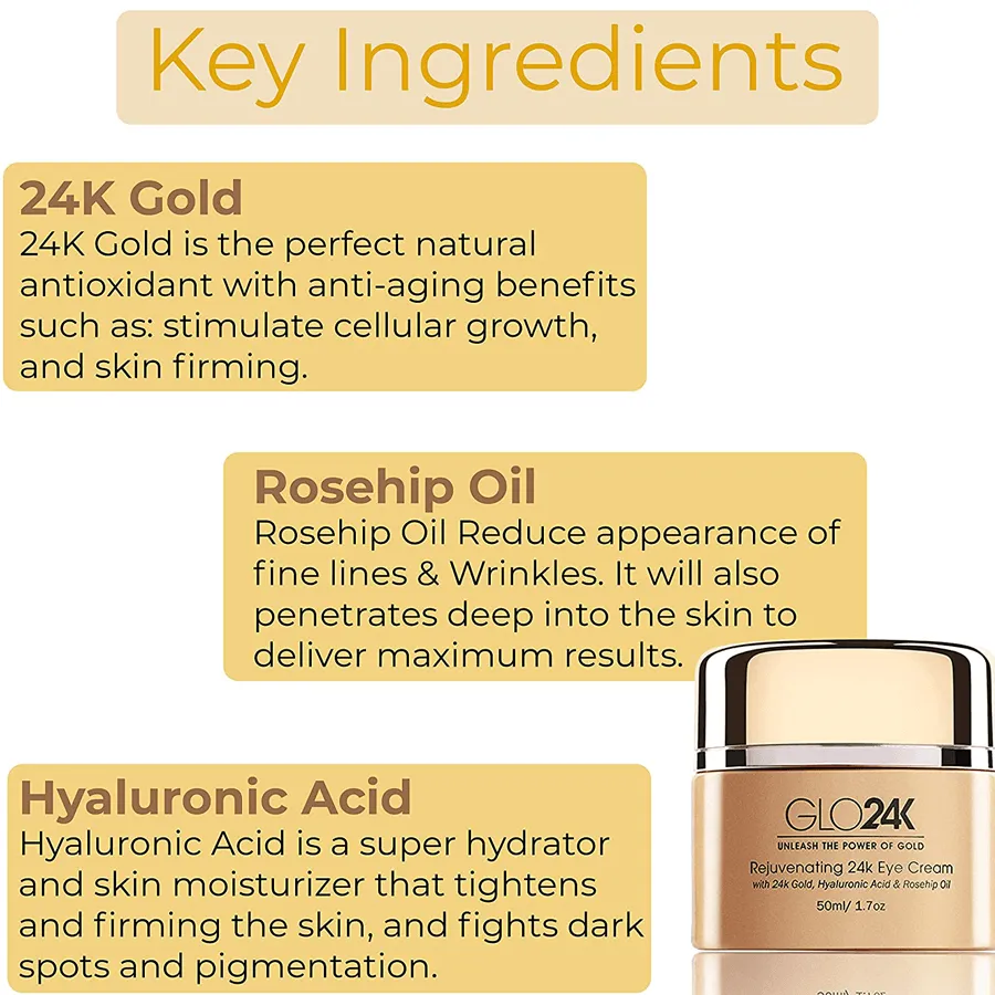 GLO24K Rejuvenating 24k Eye Cream 50ml