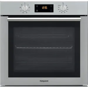 Hotpoint SAEU4544TCIX 59.5cm Built-In Electric Single Oven, Inox Silver