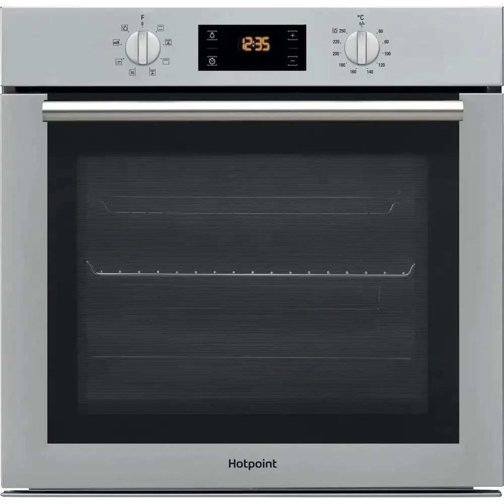 Hotpoint SAEU4544TCIX 59.5cm Built-In Electric Single Oven, Inox Silver