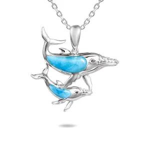 Larimar Humpback Whale Ohana Pendant