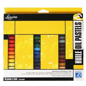 Lefranc & Bourgeois Oil Pastel Colors Box of 48 Oil Pastels 10mm