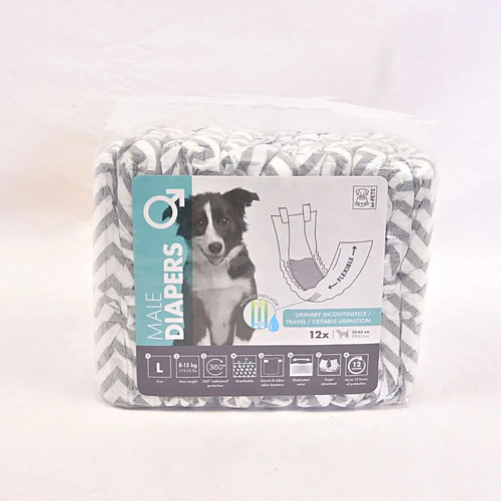 M Pets Diapers for Male Dogs (20x65cm)