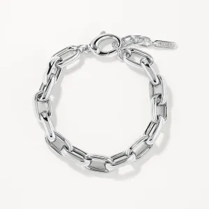 Maxi Paperclip Chain Bracelet in Silver