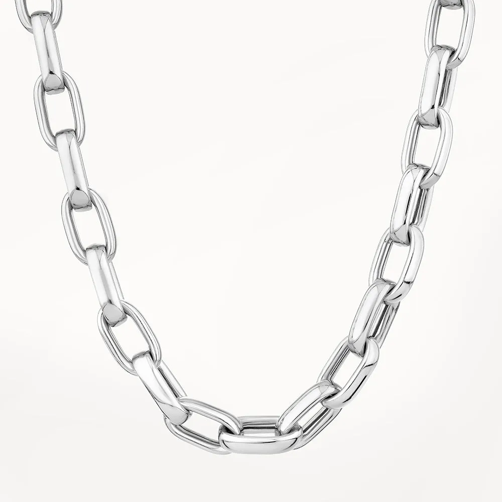 Maxi Paperclip Chain Necklace in Silver