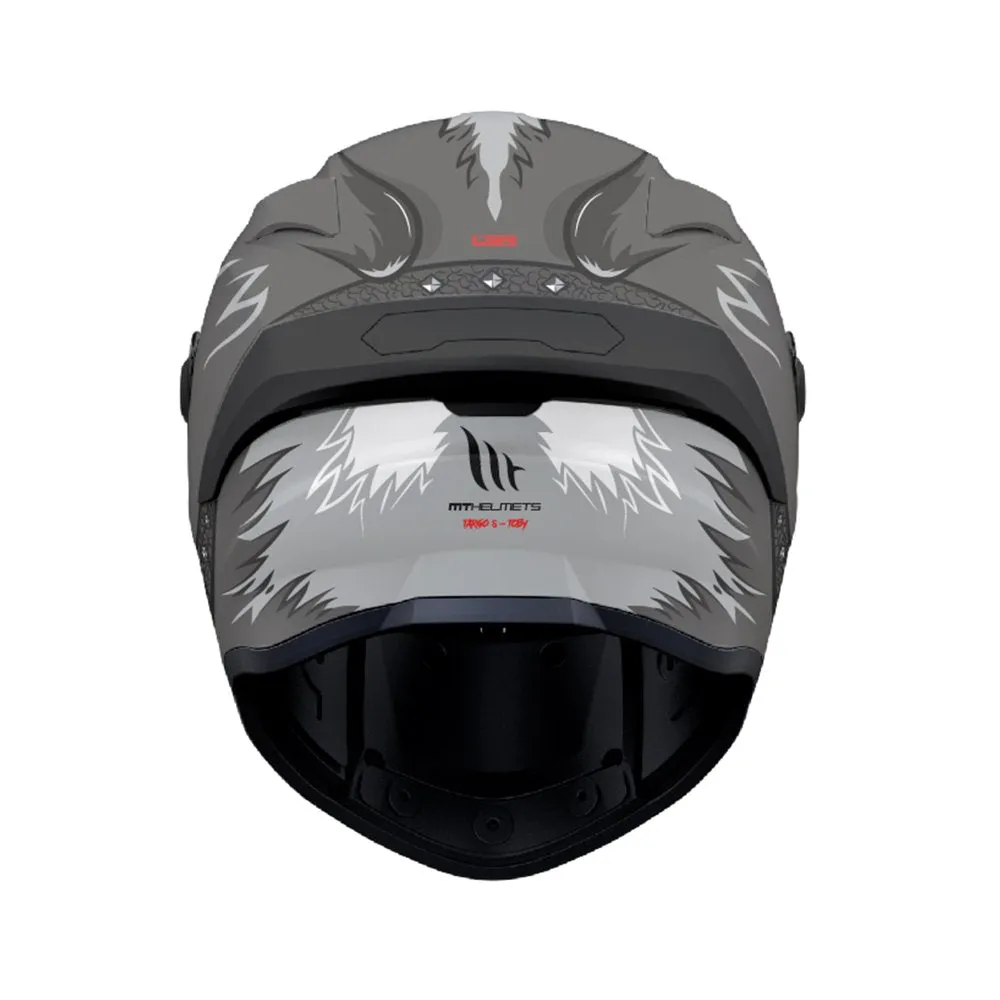 MT Targo S Toby C1 Matt Grey Full Face Motorcycle Helmet