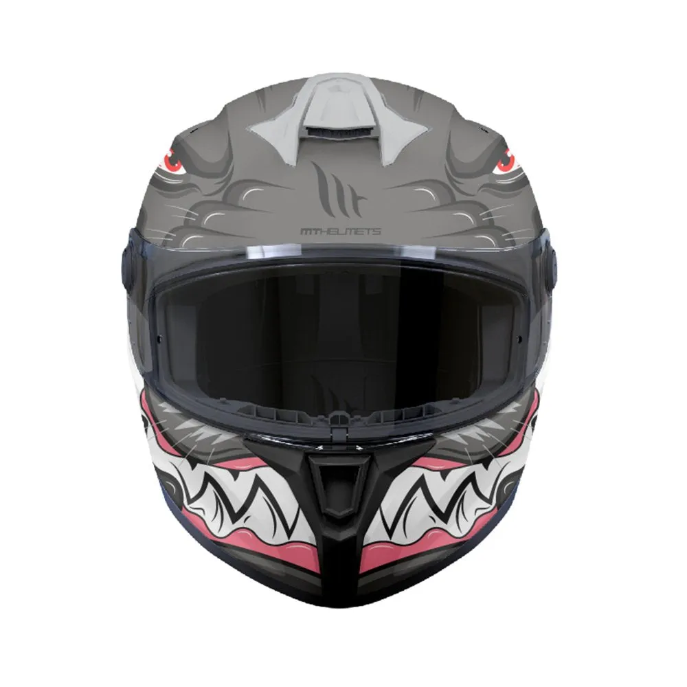 MT Targo S Toby C1 Matt Grey Full Face Motorcycle Helmet