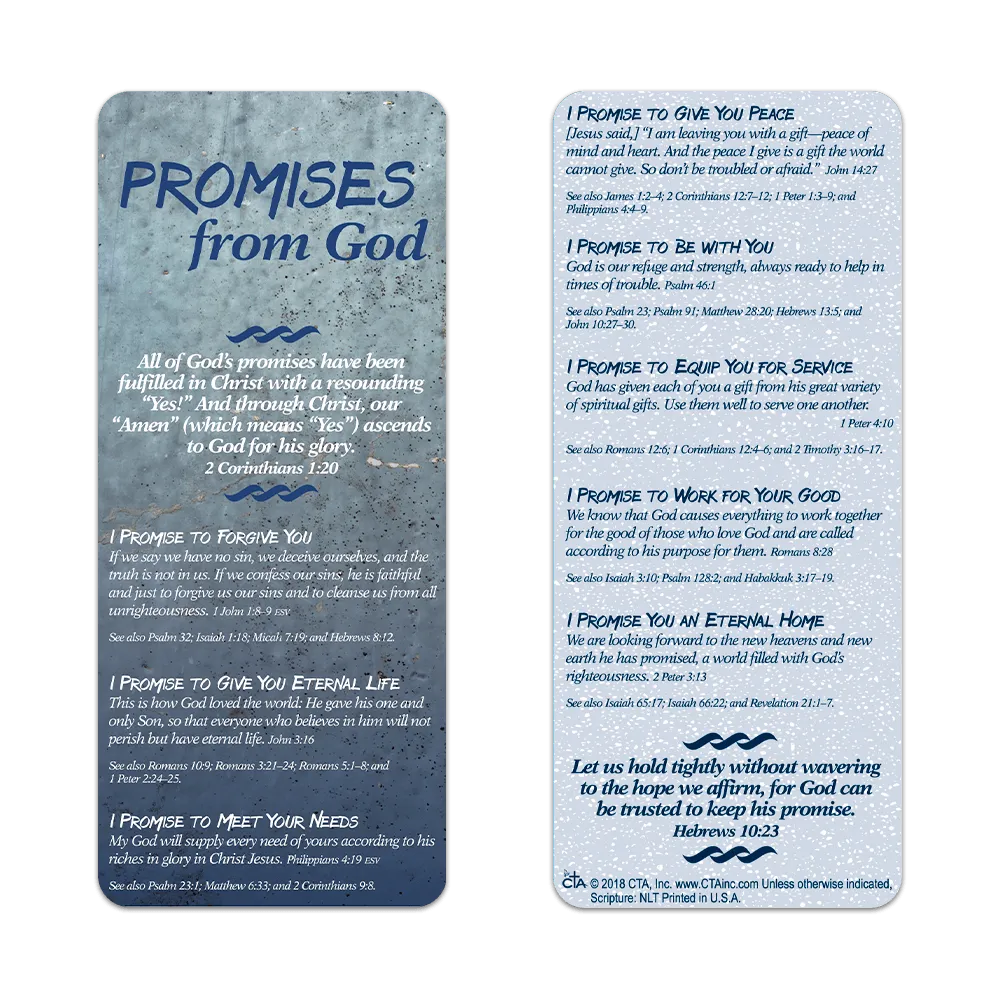 Promises from God Scripture Reference Card