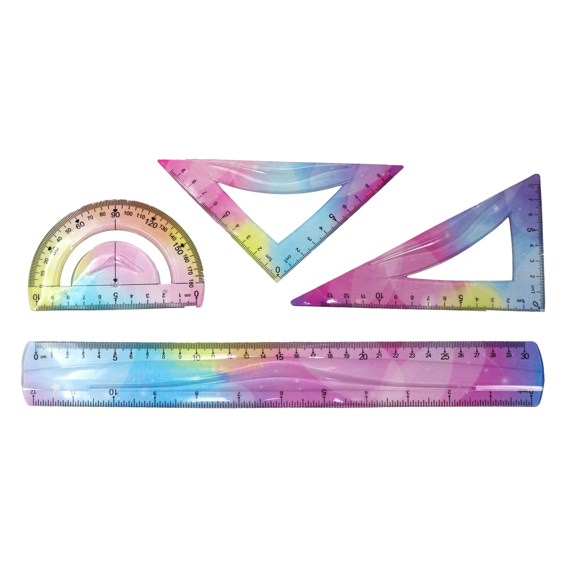 Smily Kiddos  30 cm Rulers Set rainbow- 4pcs