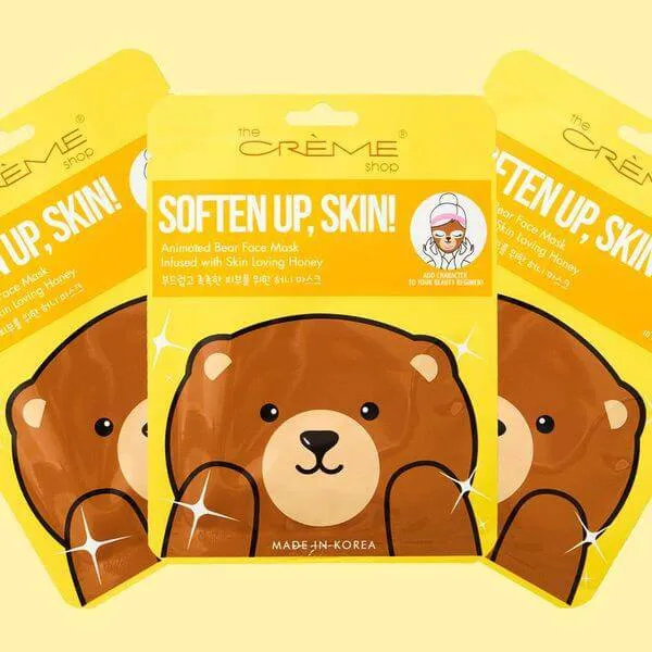 The Creme Shop Soften Up, Skin! Animated Bear Face Mask - Skin Loving Honey