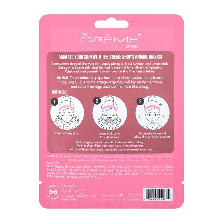 The Creme ShopPlump Up, Skin! Animated French Bulldog Mask - Rejuvenating Collagen